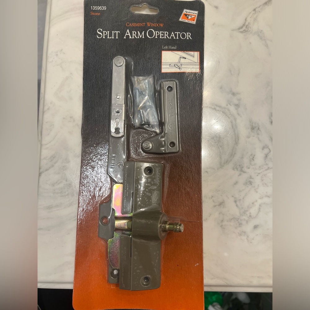 NIB Anderson Casement Window Split Arm Operator color Stone #1359639 Left Hand